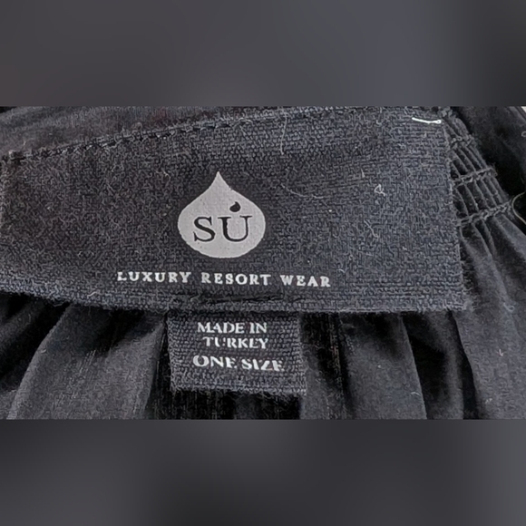 SU PARIS Mayunga Balloon sleeves dress in black cotton-poplin - Picture 6 of 7